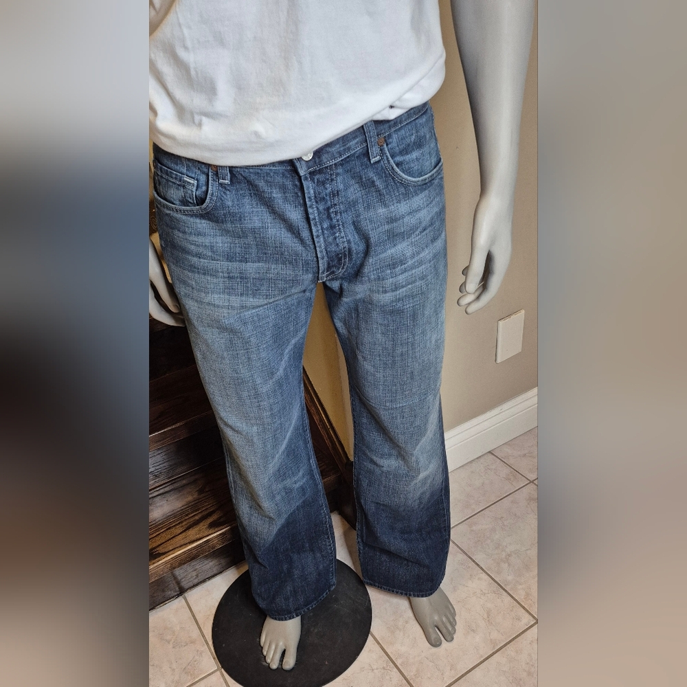 7 For All Mankind Men's Relaxed Fit Jeans - Blue - Picture 12 of 15